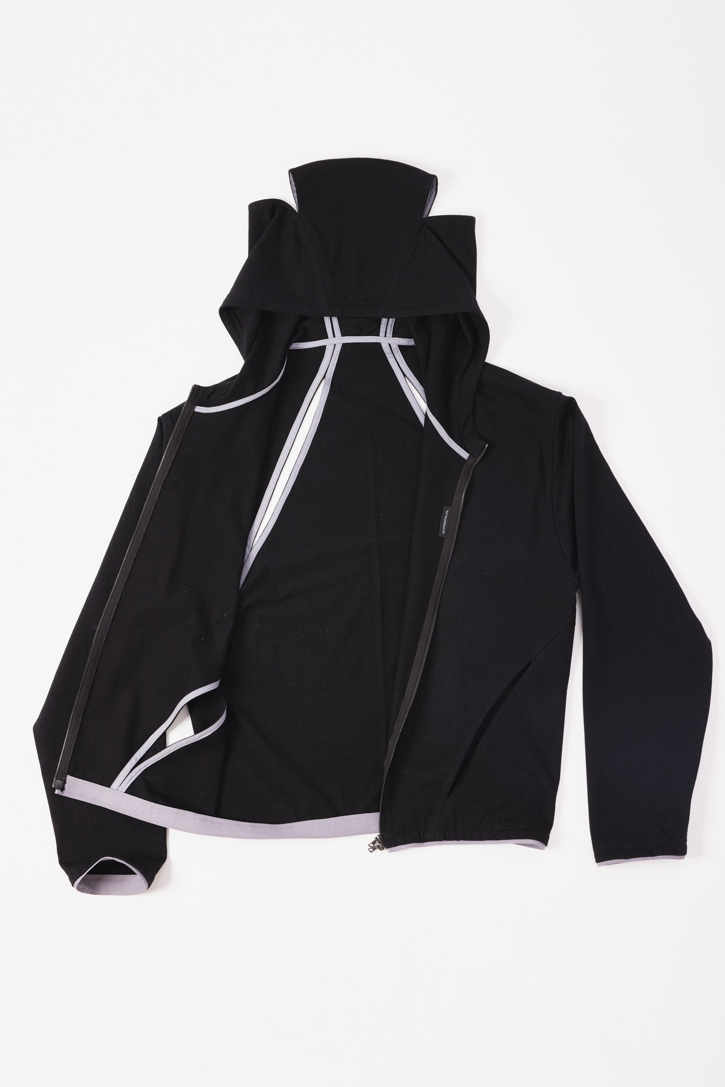 Slashed Jersey Track Top [Black]