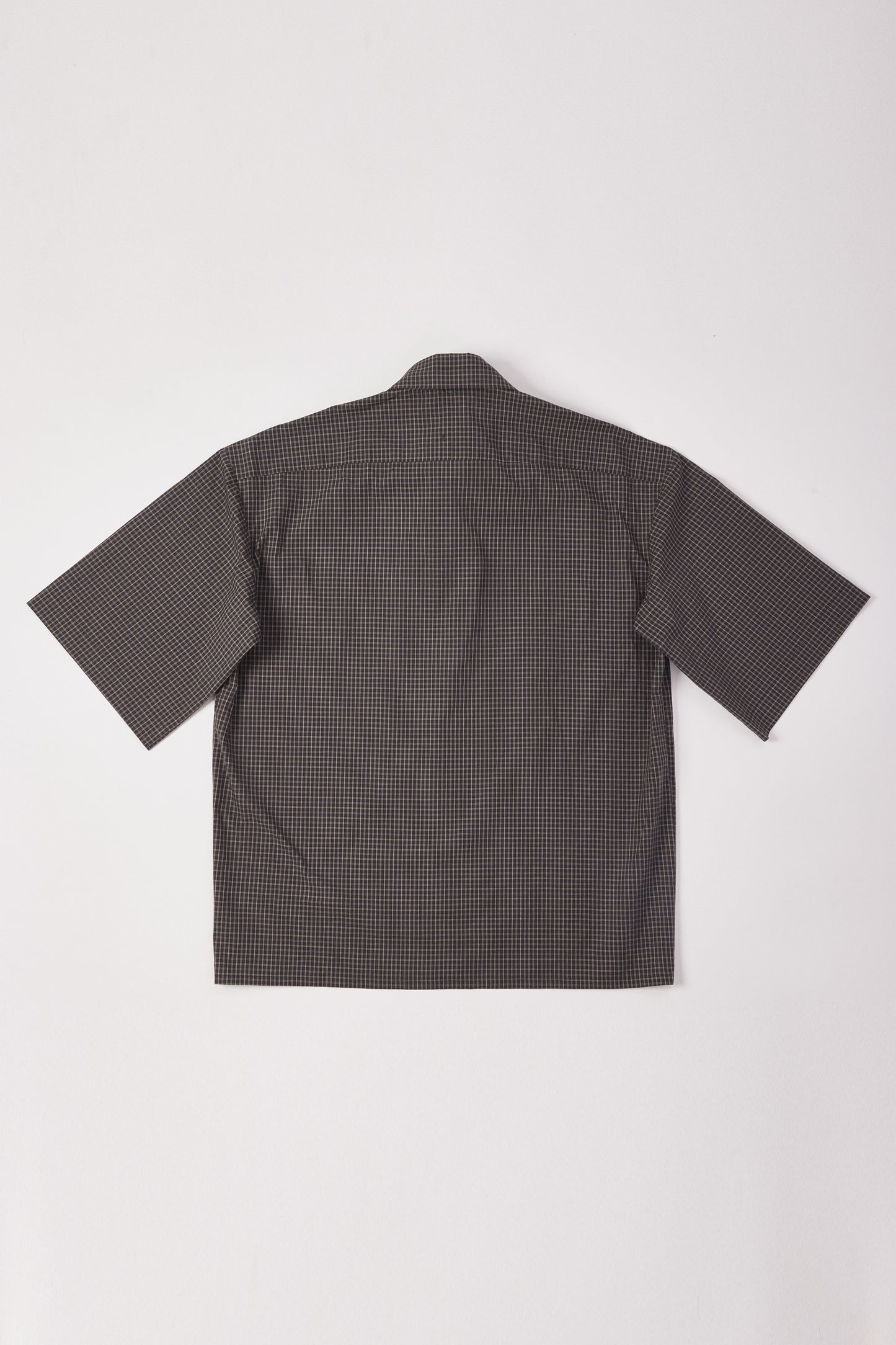 Short-Sleeve Shirt Slashed [Black Check]