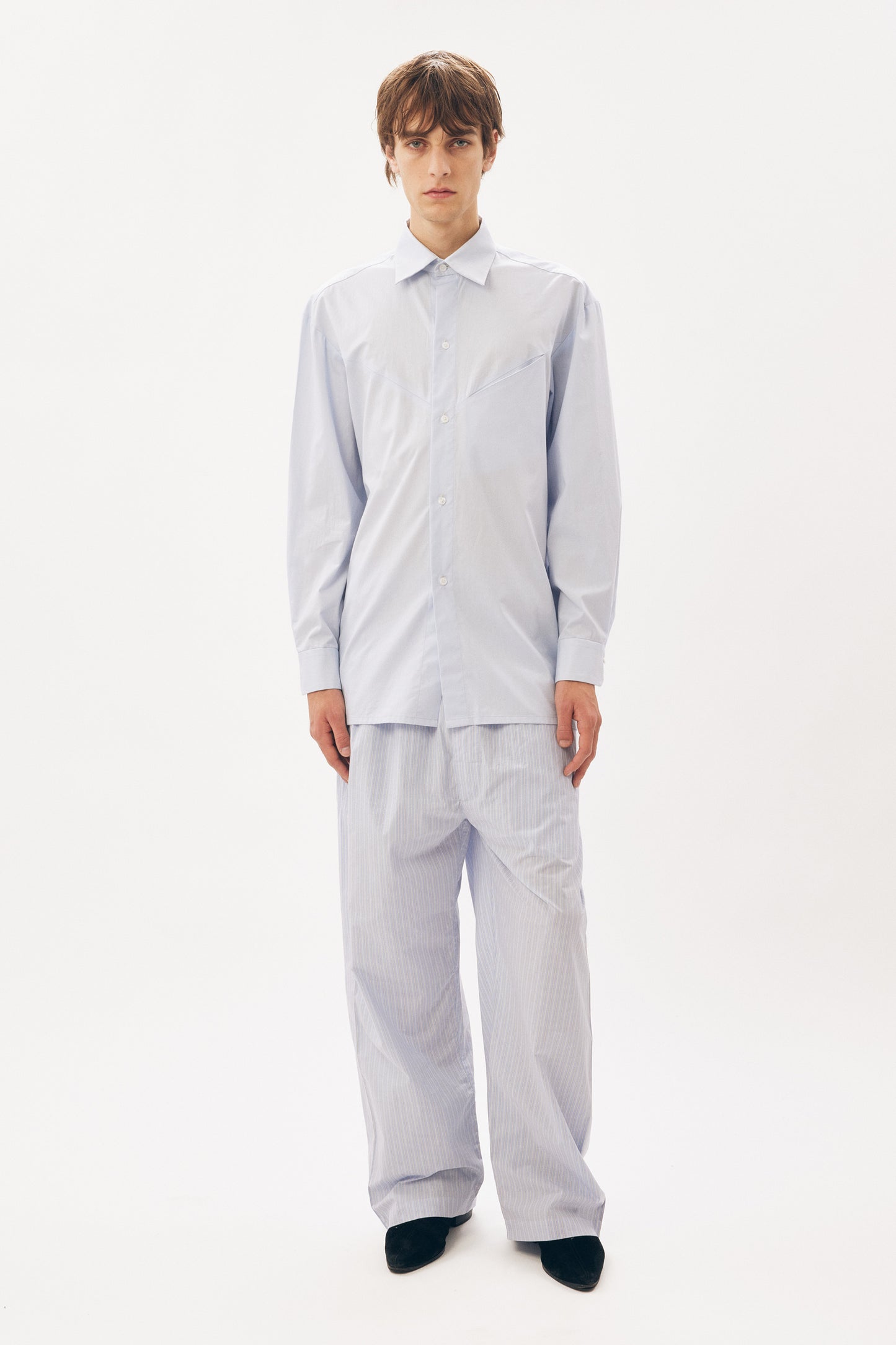 Long-Sleeve Shirt Slashed [Baby Blue]