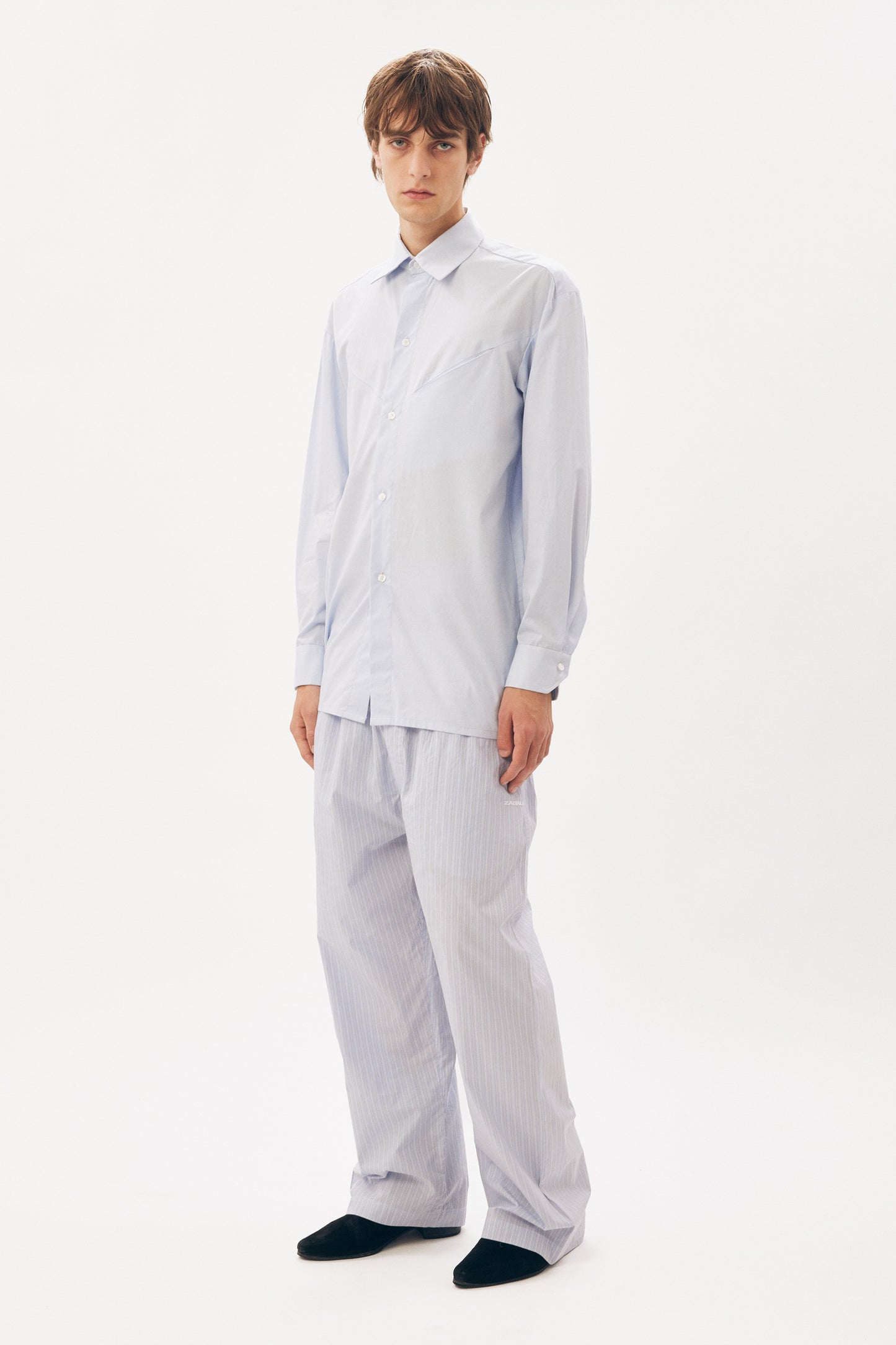 Long-Sleeve Shirt Slashed [Baby Blue]