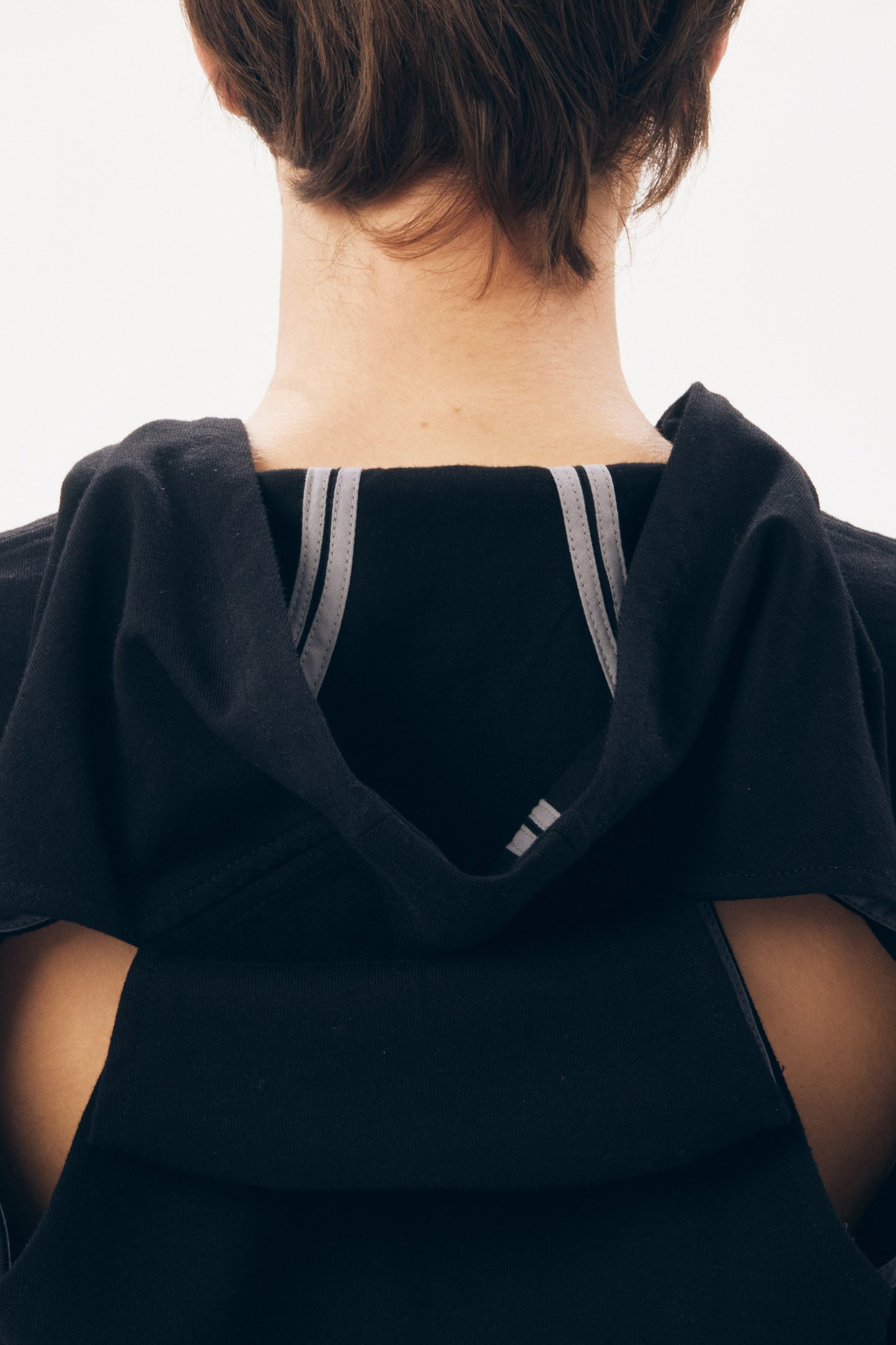 Slashed Jersey Track Top [Black]