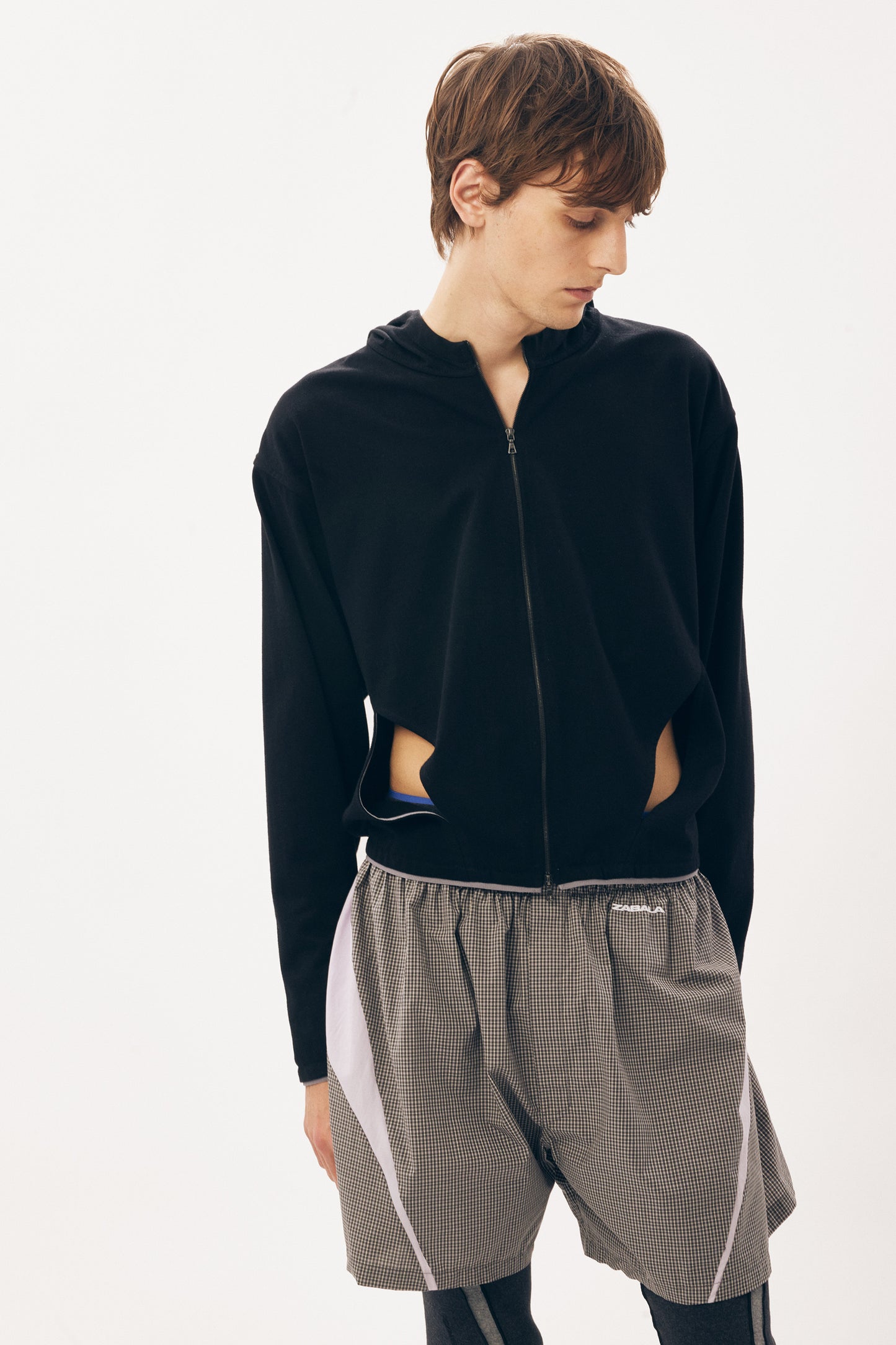 Boxers [Grey Check Mauve Insert]