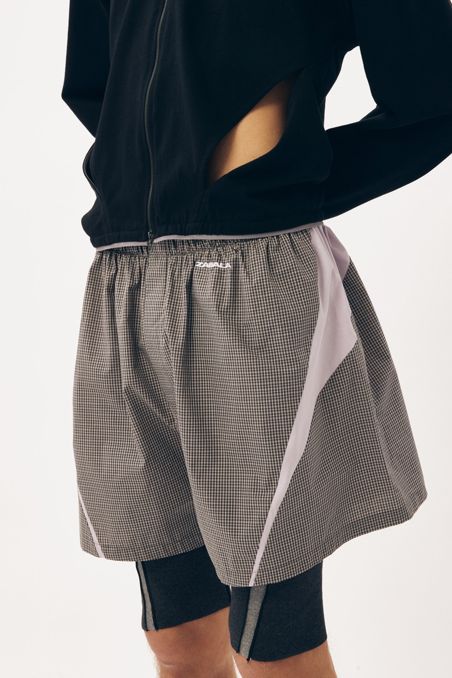 Boxers [Grey Check Mauve Insert]