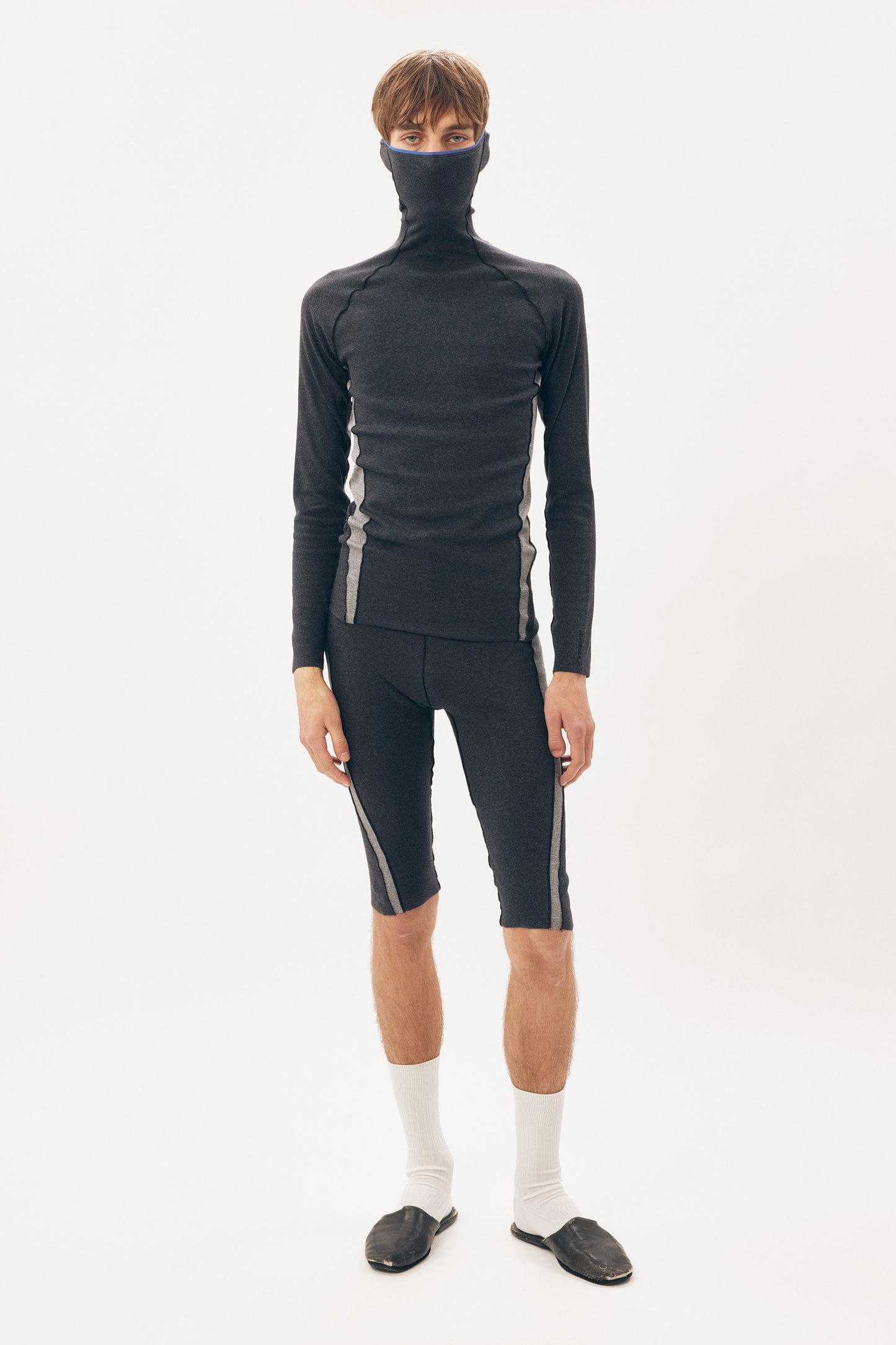 Under Garment Hooded Top [Mixed Grey]