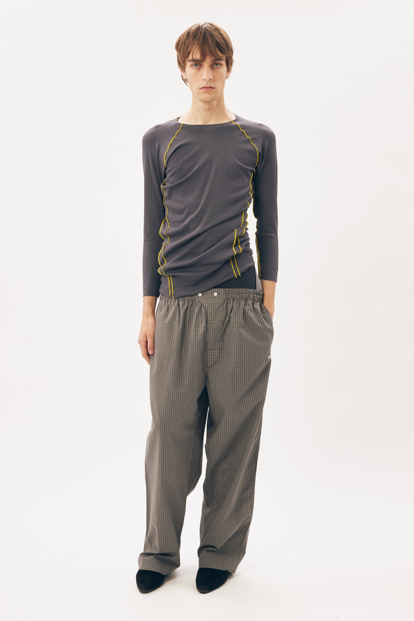 Under Garment 3/4 Length Top [Charcoal Grey]