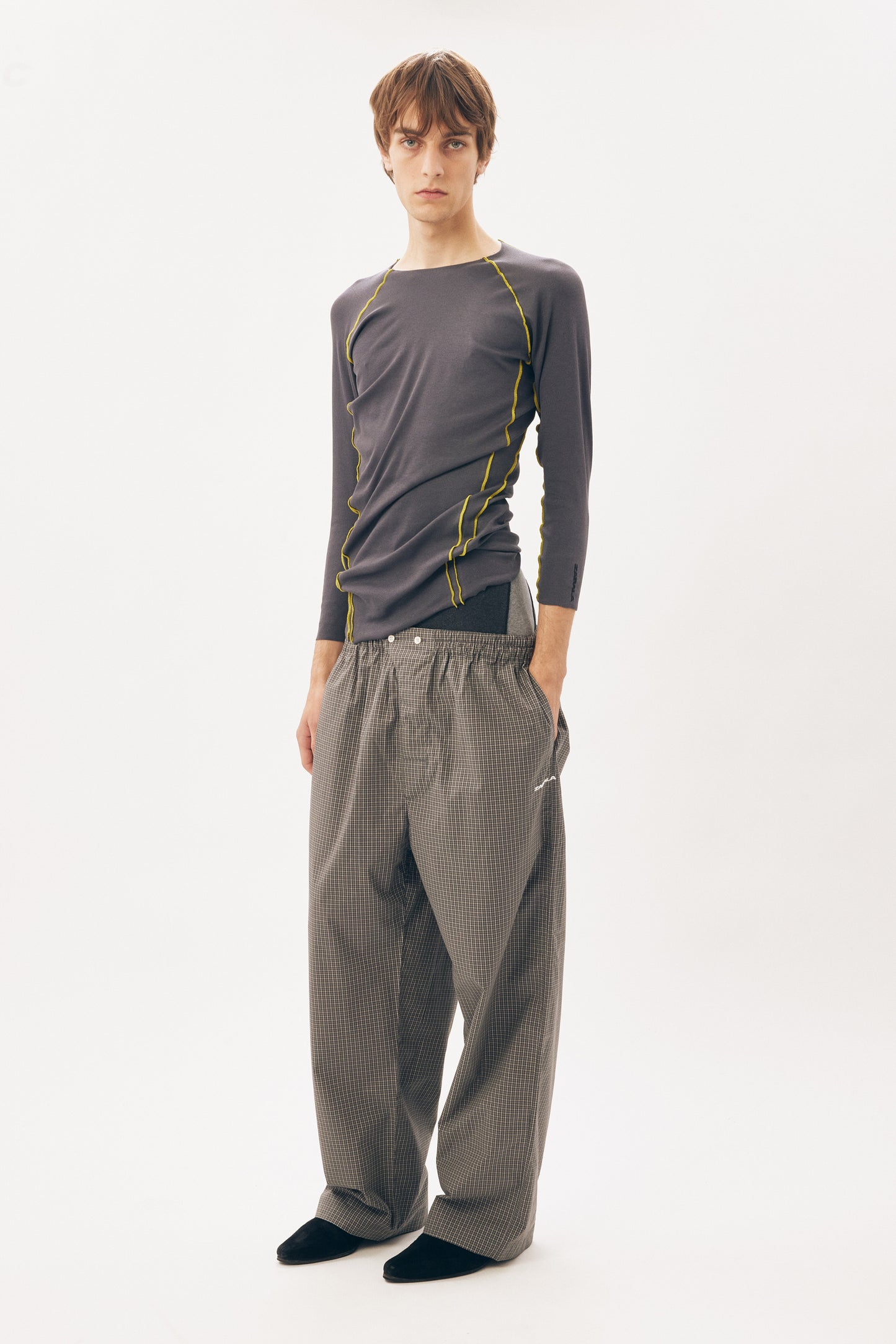 Under Garment 3/4 Length Top [Charcoal Grey]