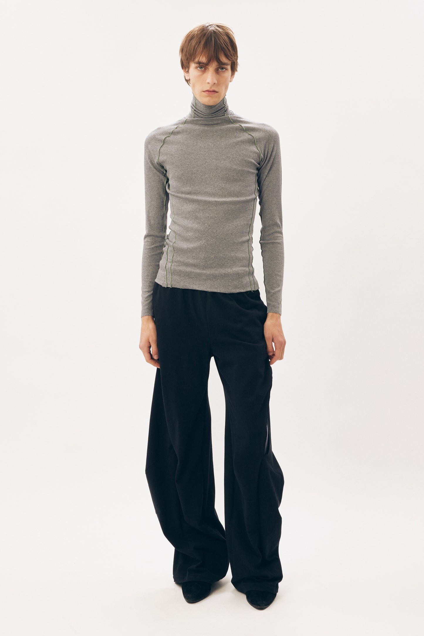 Under Garment Turtle Neck Top [Heather Grey]