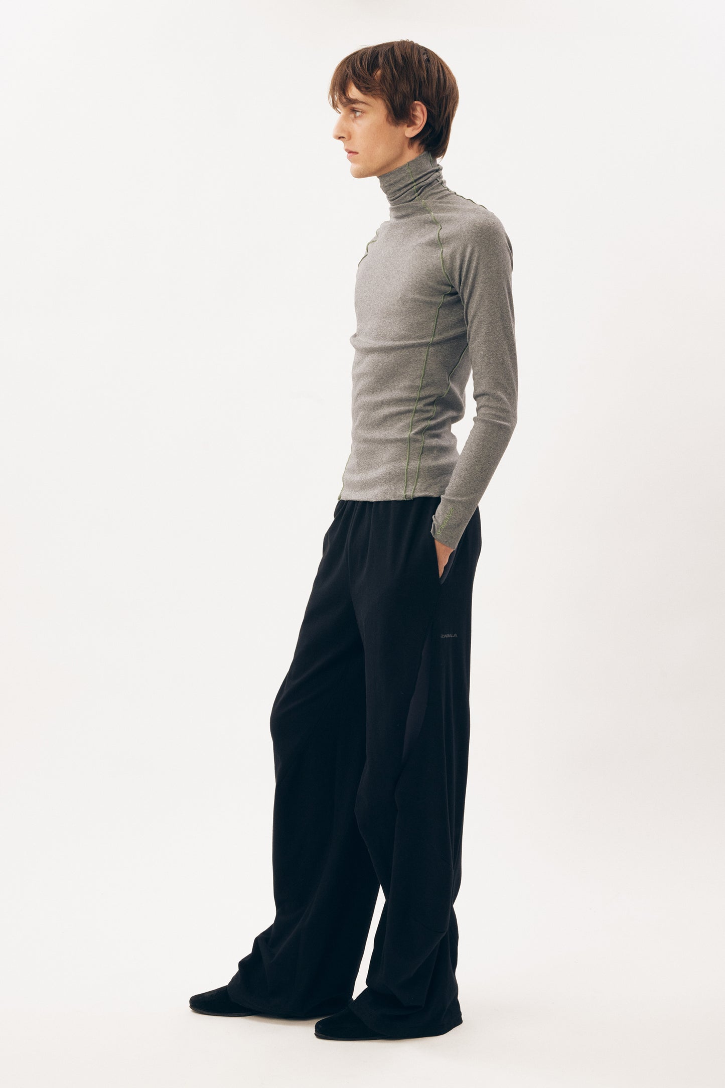 Under Garment Turtle Neck Top [Heather Grey]