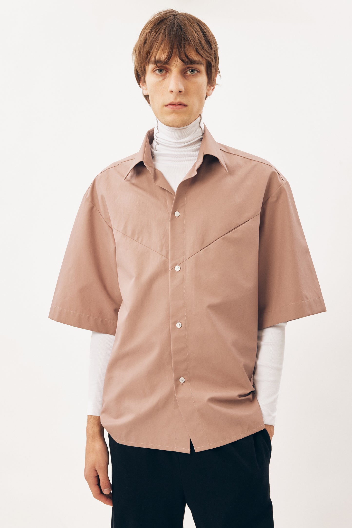 Short-Sleeve Shirt Slashed [Salmon]