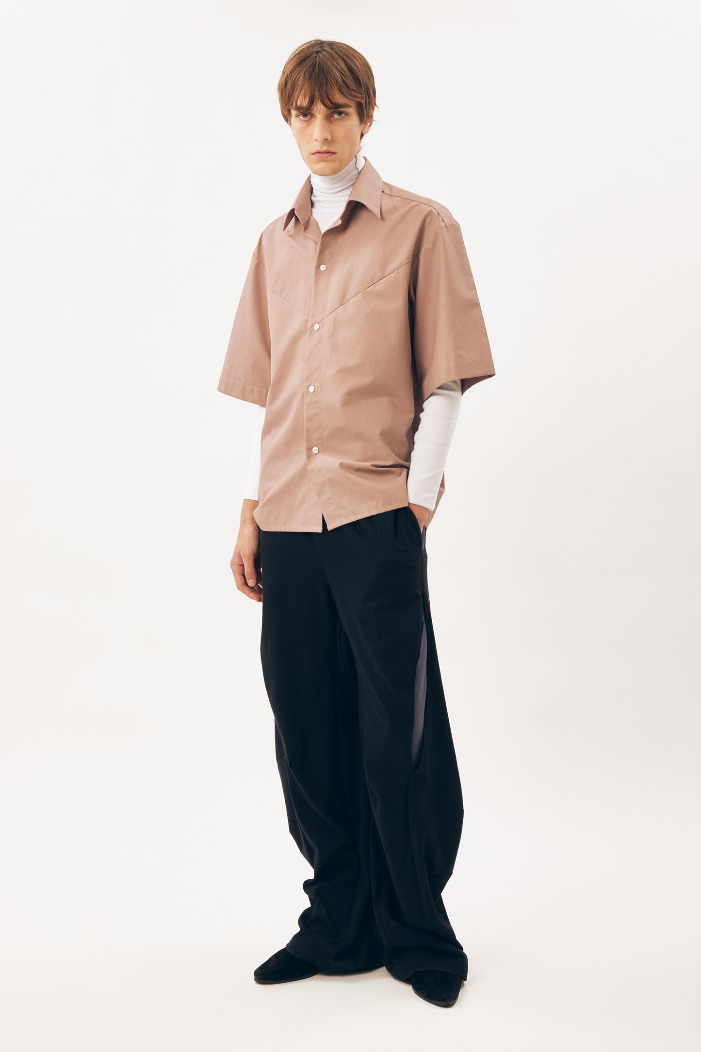 Short-Sleeve Shirt Slashed [Salmon]