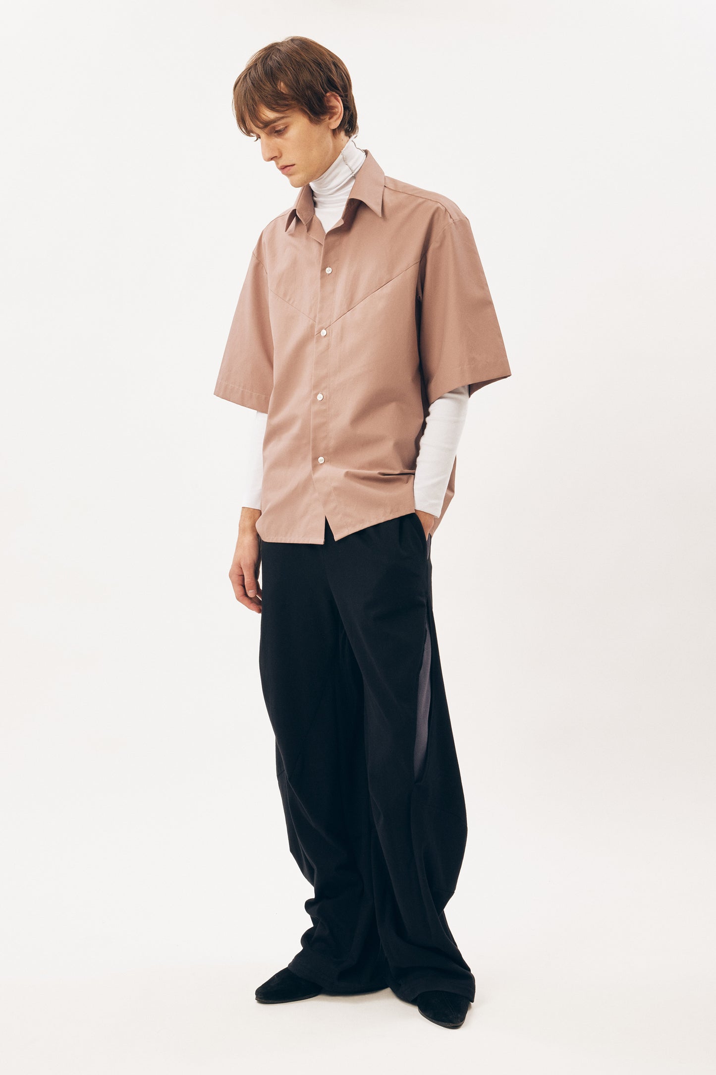 Short-Sleeve Shirt Slashed [Salmon]