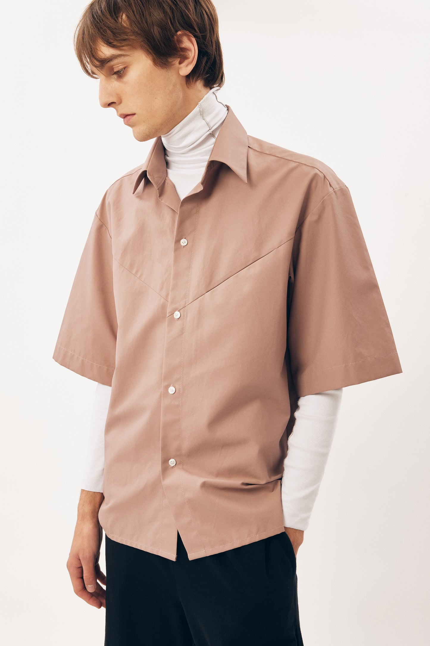 Short-Sleeve Shirt Slashed [Salmon]