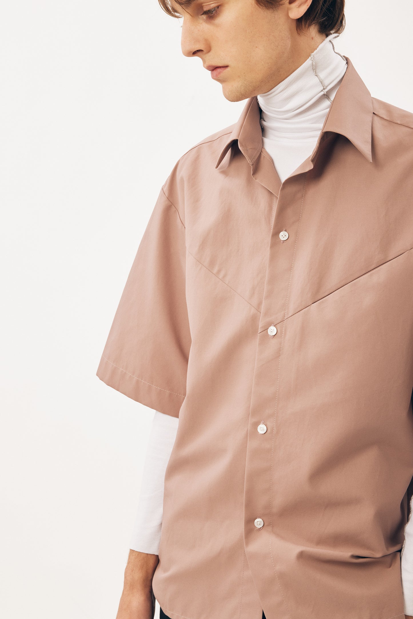Short-Sleeve Shirt Slashed [Salmon]