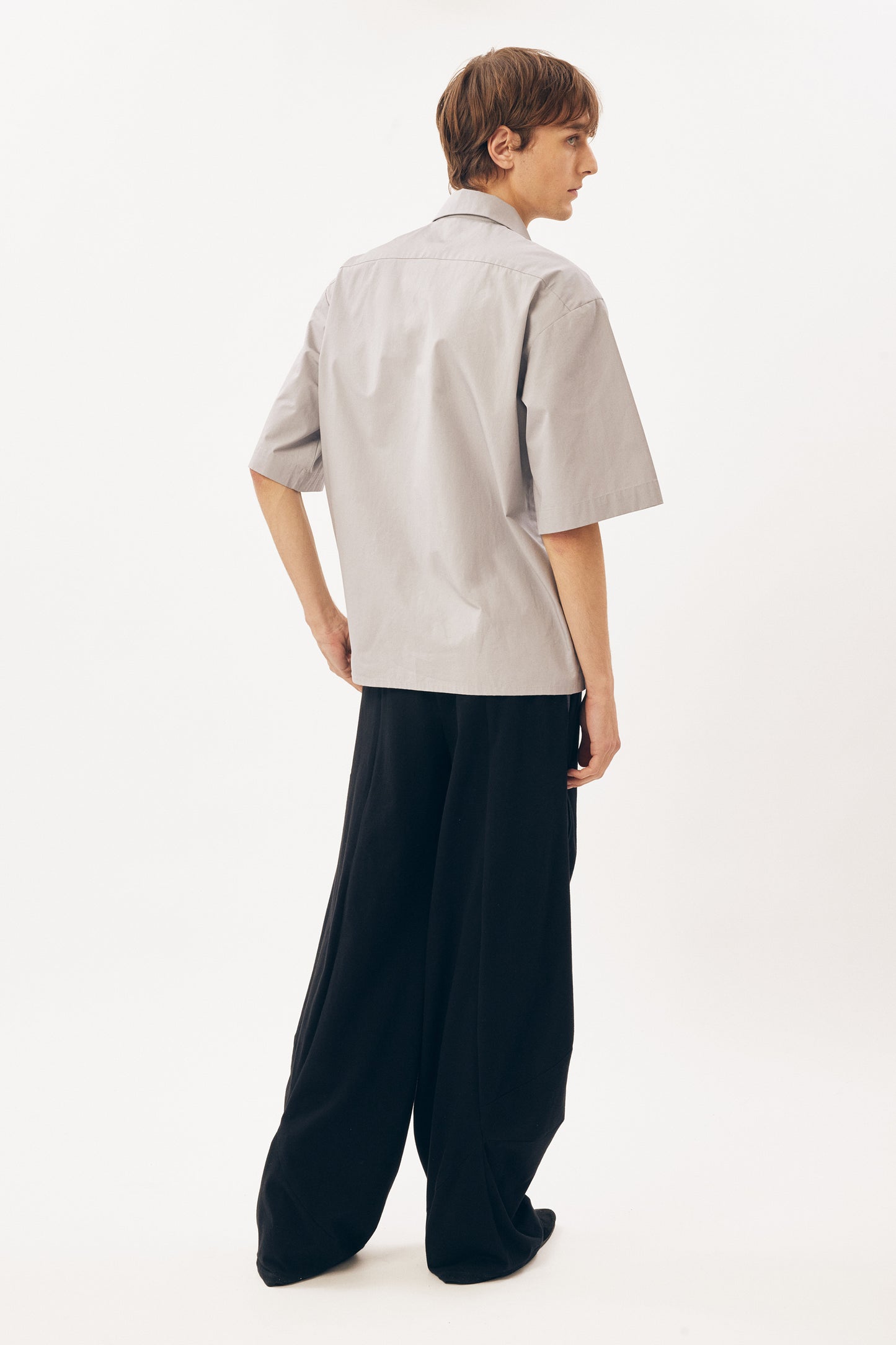 Short-Sleeve Shirt Slashed [Grey]