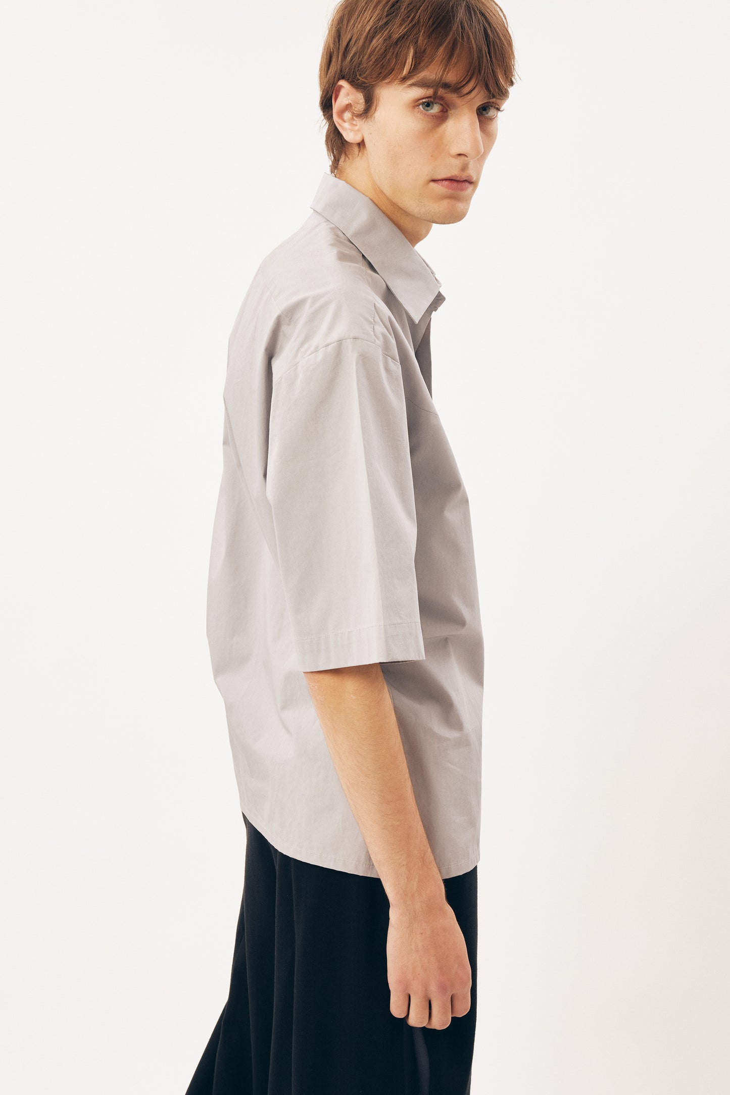 Short-Sleeve Shirt Slashed [Grey]