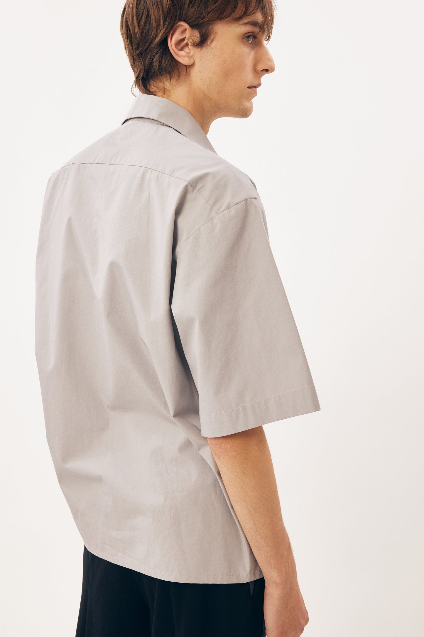 Short-Sleeve Shirt Slashed [Grey]