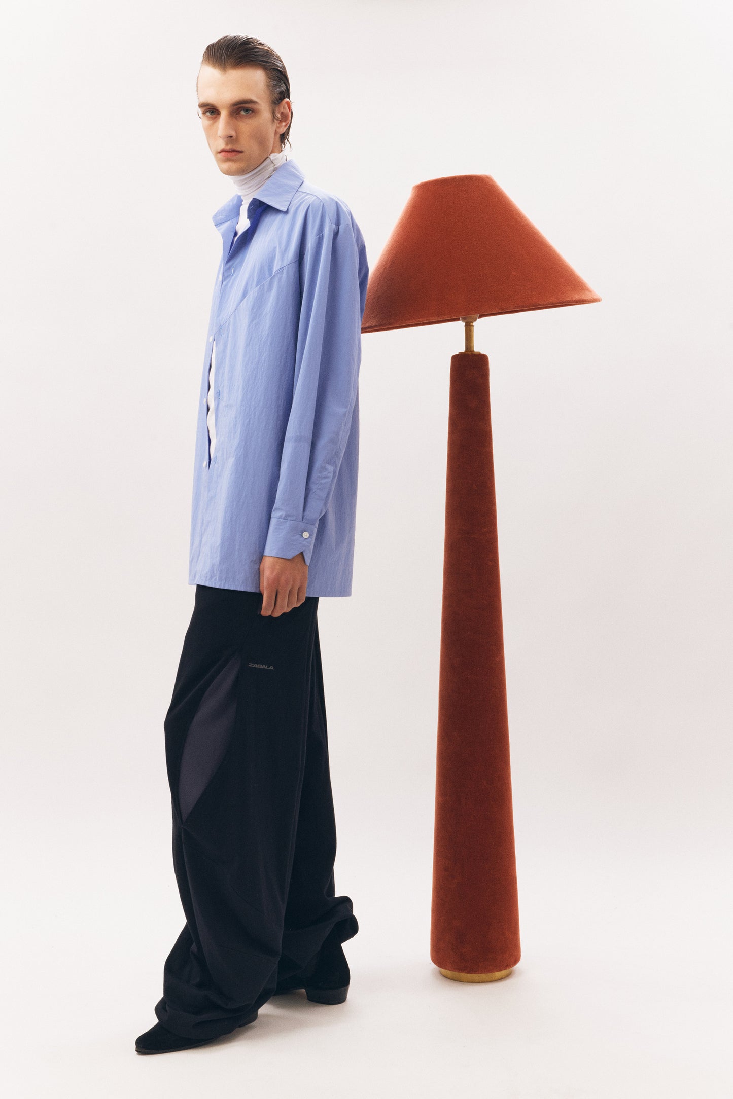 Slashed Jersey Track Bottom [Black]