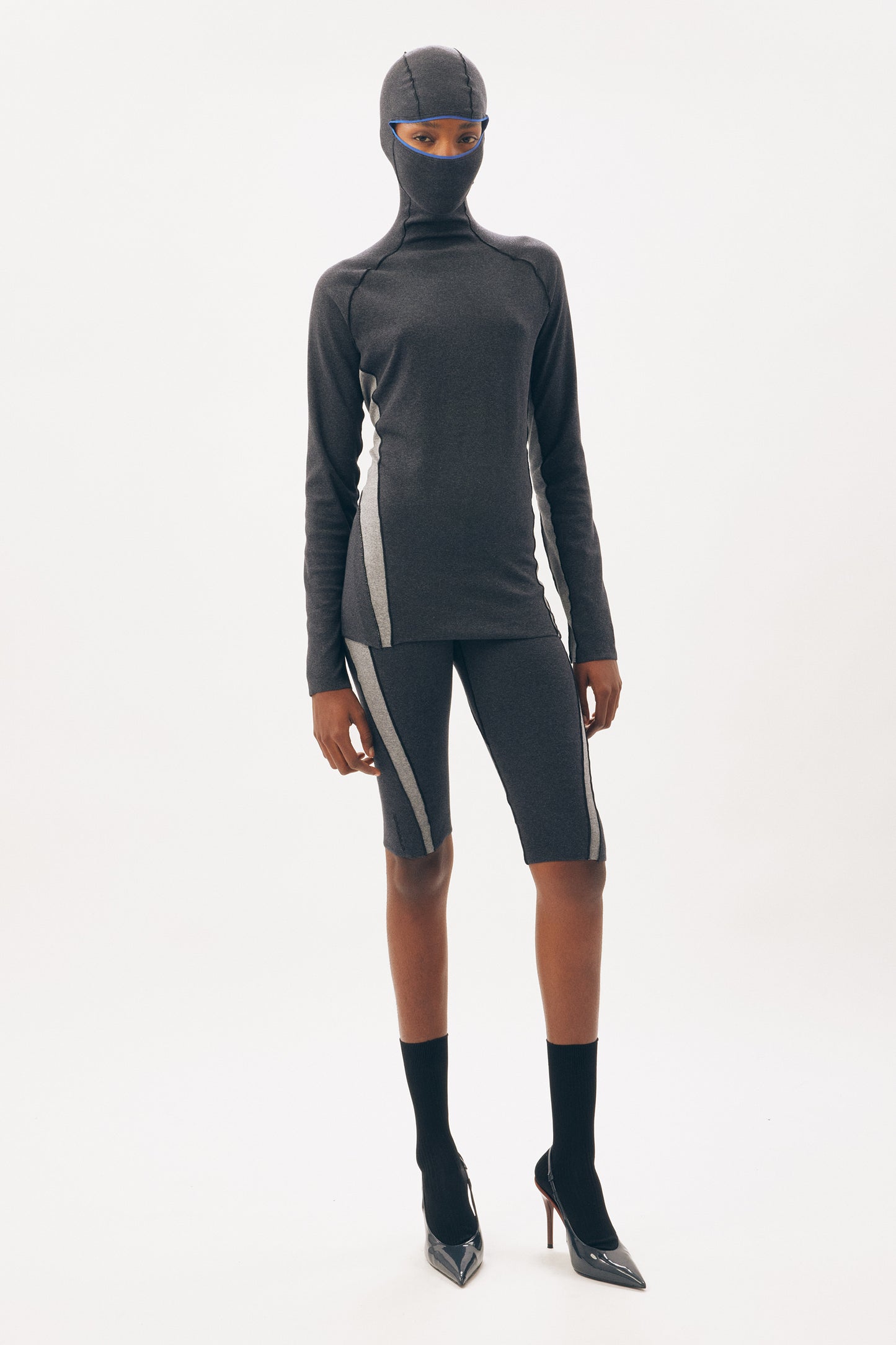 Under Garment Hooded Top [Mixed Grey]