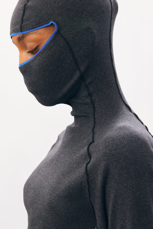 Under Garment Hooded Top [Mixed Grey]